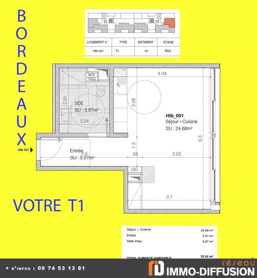 BORDEAUX appartement 2 pièces- IMMOG.COM